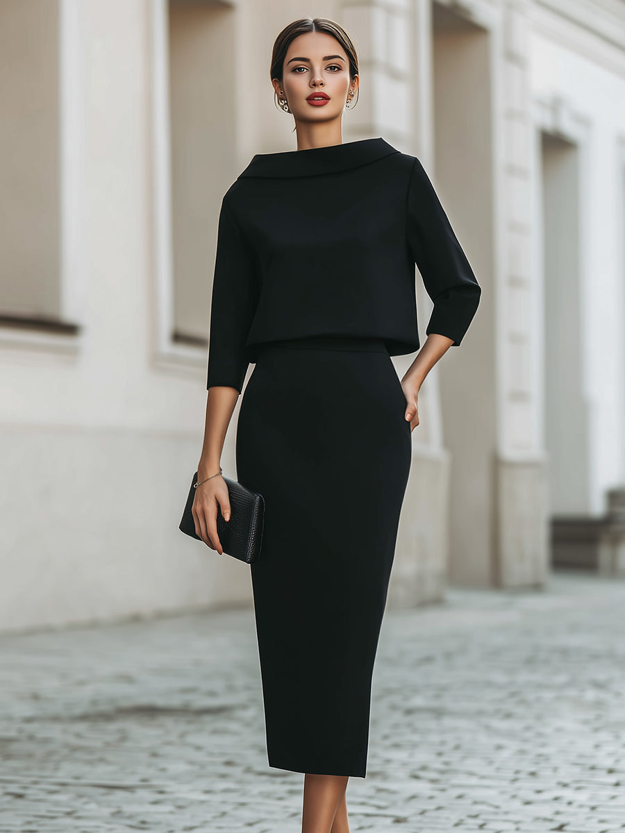 Brooks | Set with Boat Neckline