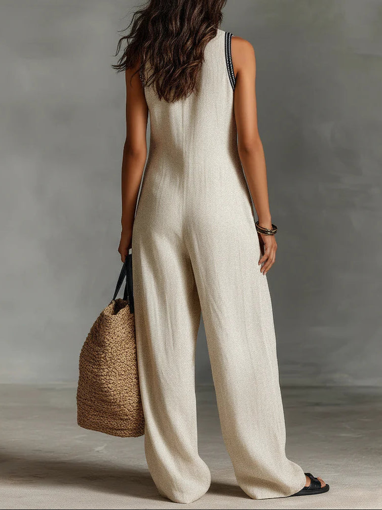 Lila | Stand-Up Collar Jumpsuit
