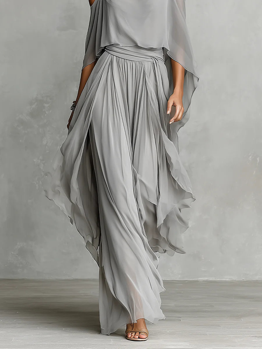 Samantha | Chiffon Camisole and Trousers Set