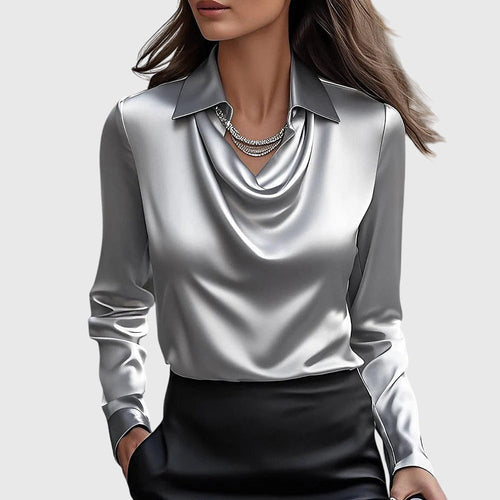 Aisha | Shiny Fluid Blouse