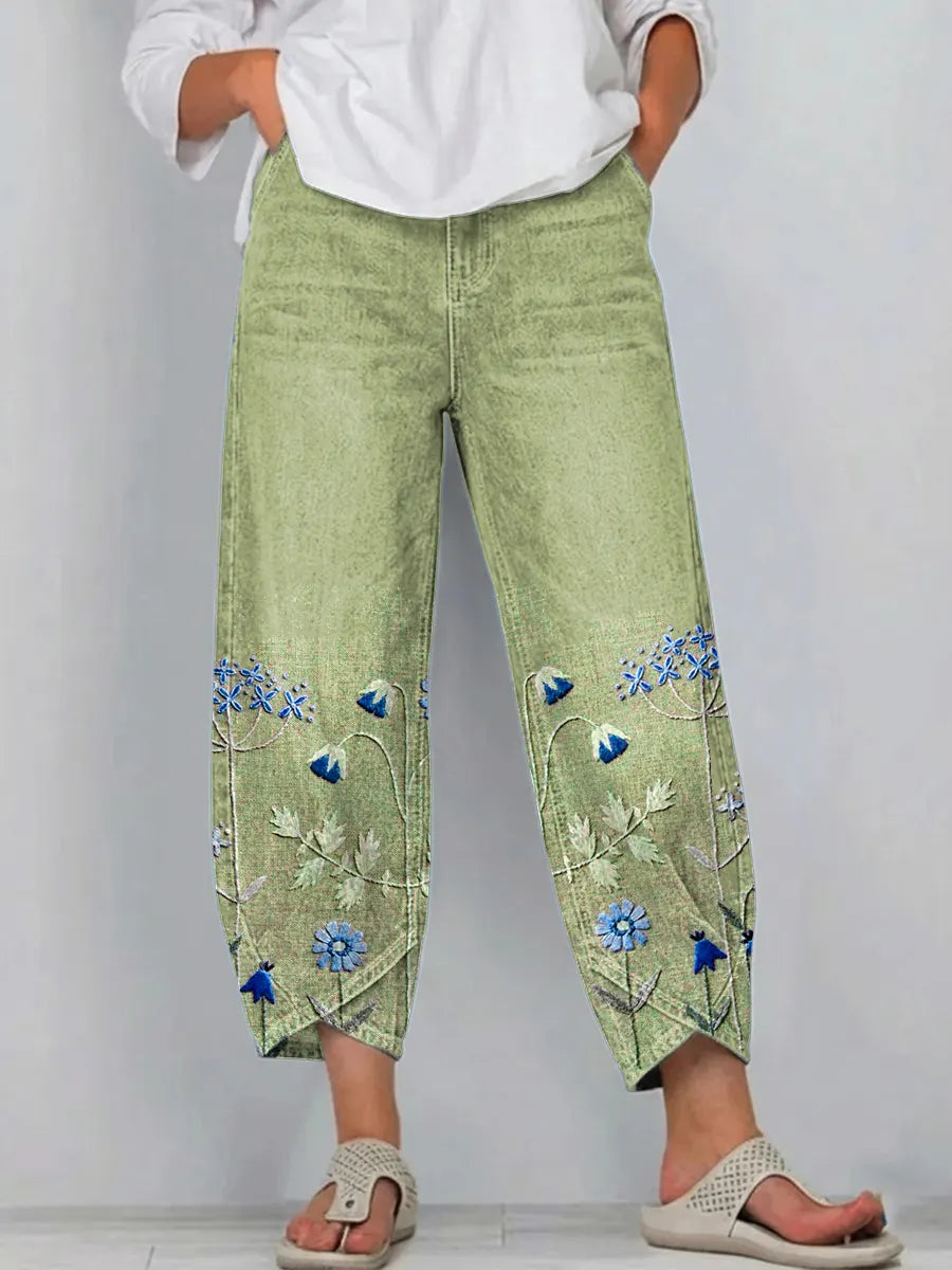 Happie | Casual Embroidered Pants