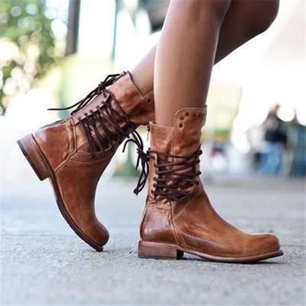 Ciss | Vintage Lace-Up Boots
