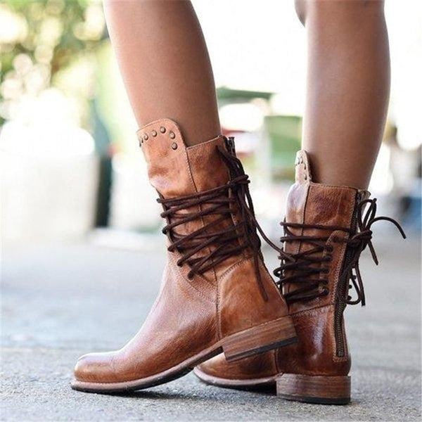 Ciss | Vintage Lace-Up Boots
