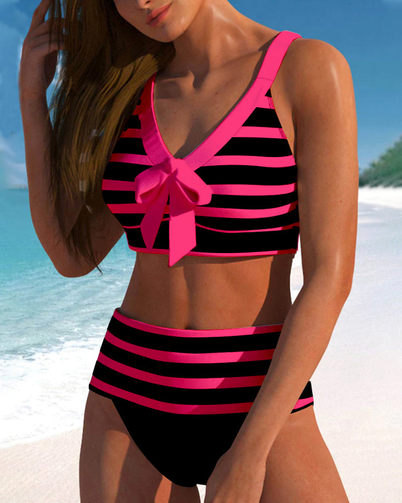 Yani | Striped High-Waisted Bikini