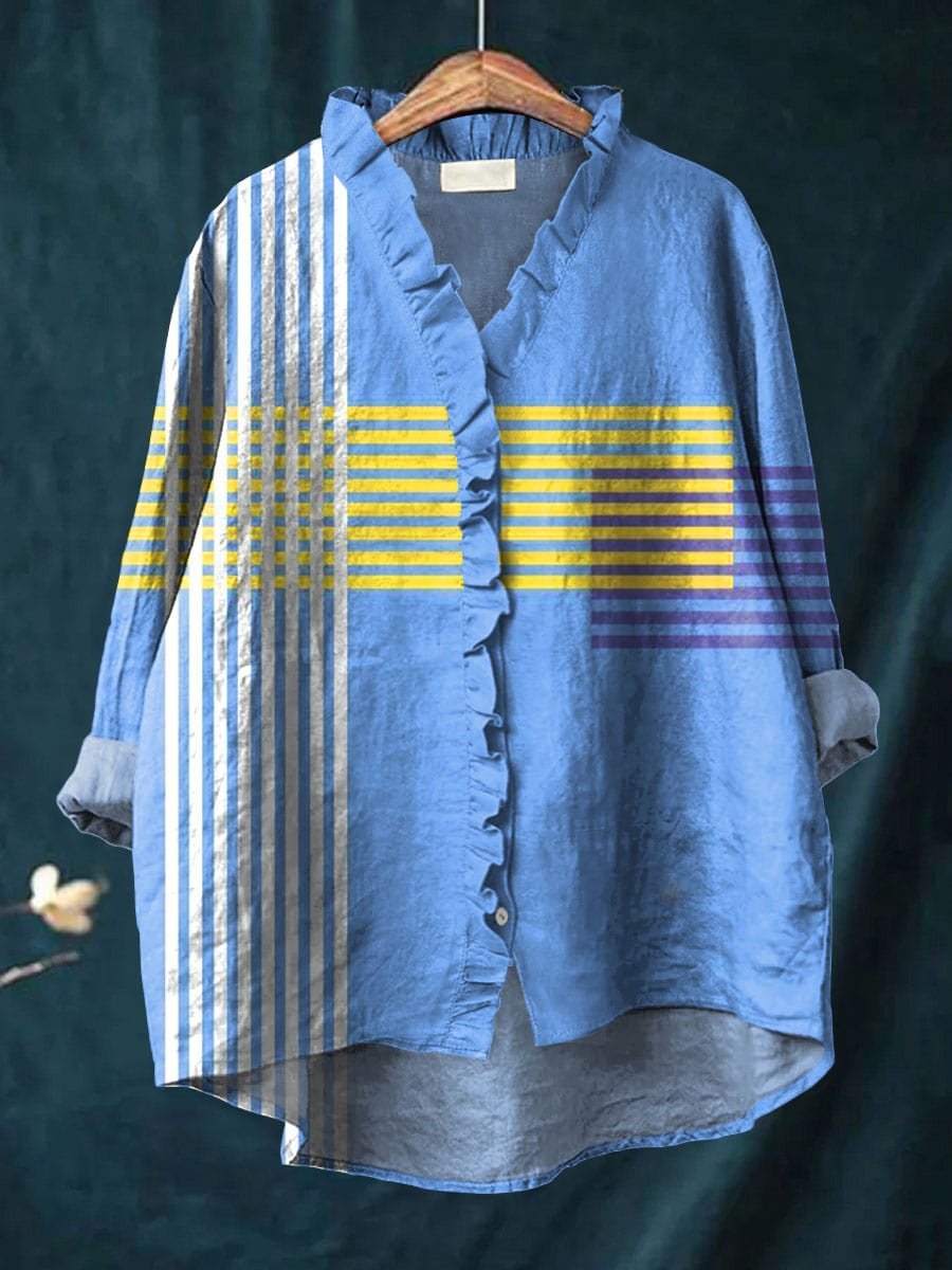 Tina | Ruffle-Trim Blouse