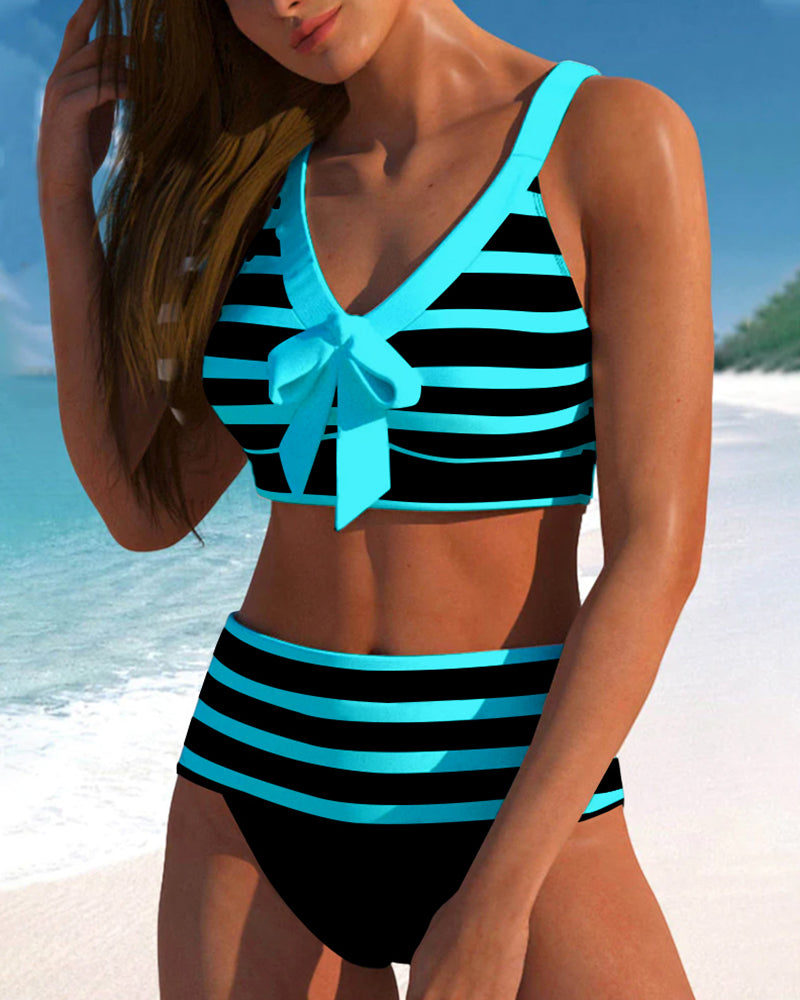Yani | Striped High-Waisted Bikini