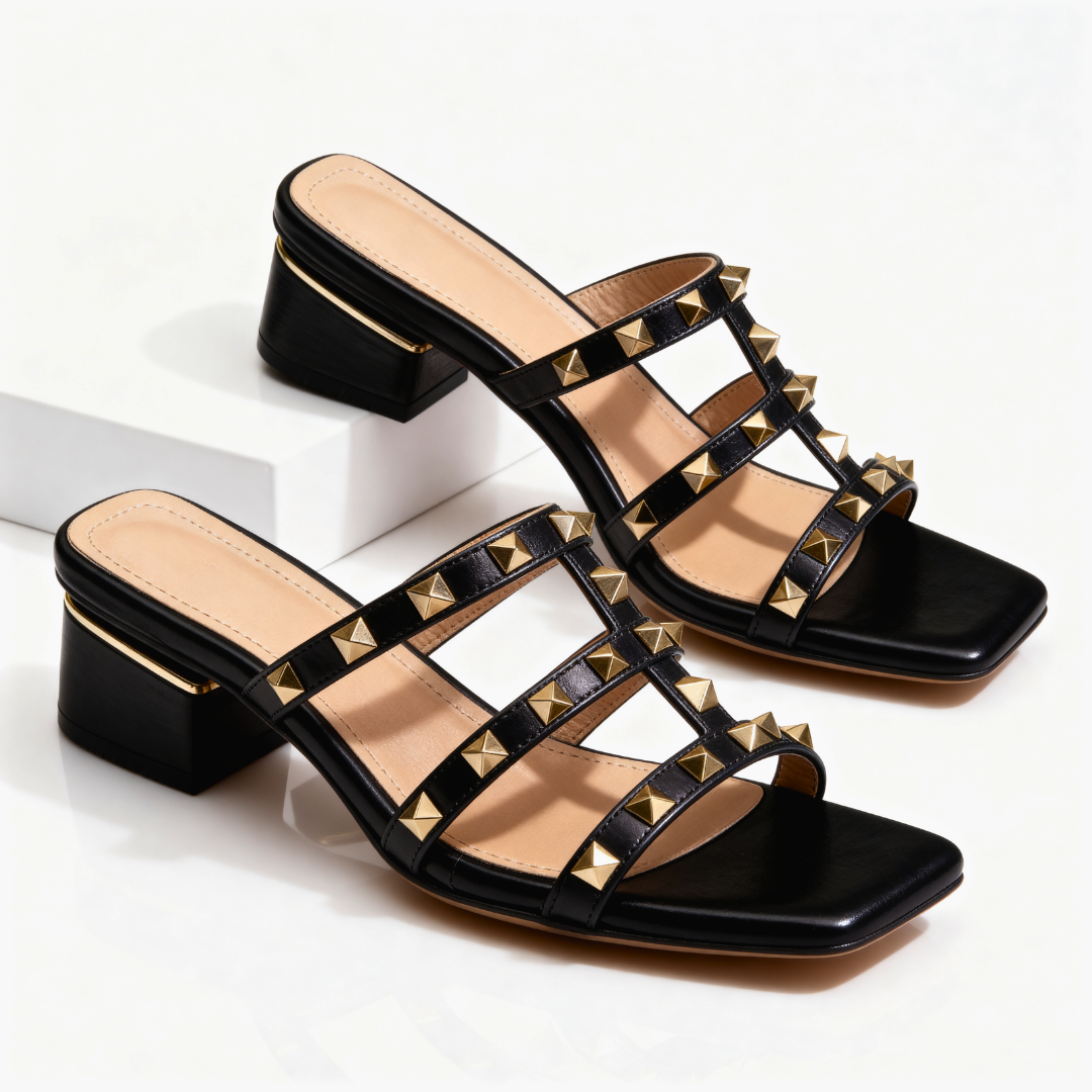 Olive | Studded Sandal
