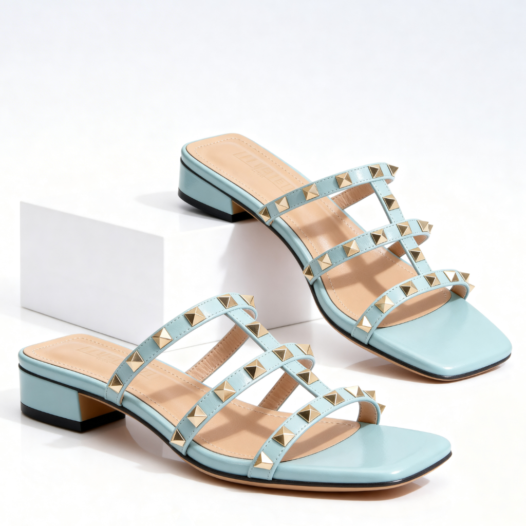 Olive | Studded Sandal