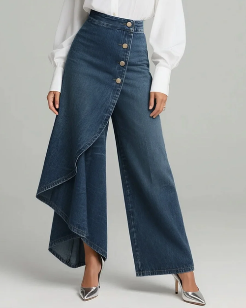 Audrey | Tie-Waist Denim Pants