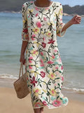 Pia | Casual women's dress with floral print.