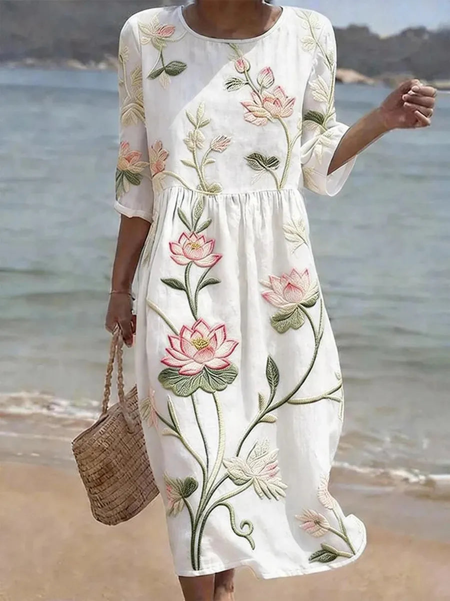 Freya | Casual women's dress with floral print