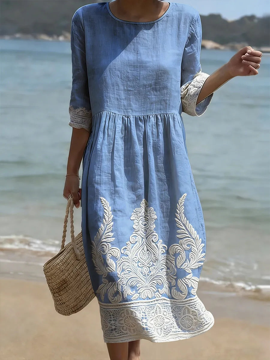 Abby | Casual women's dress with floral print