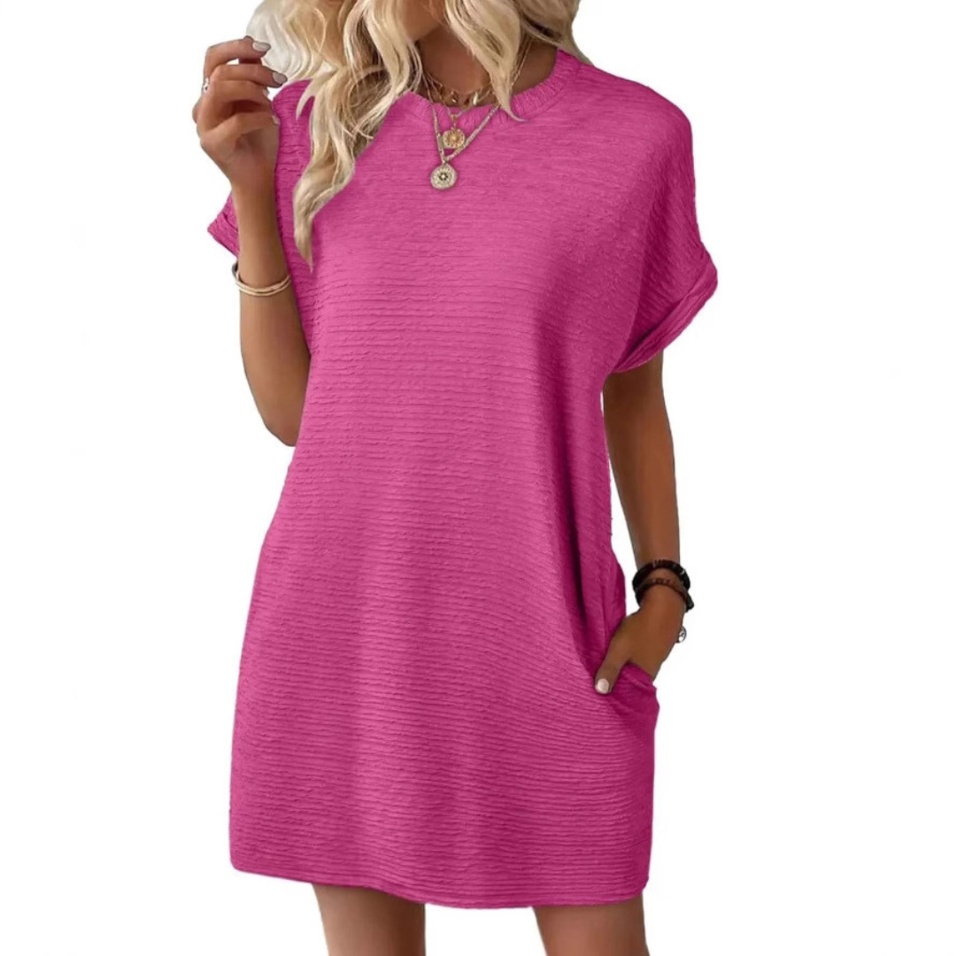 Emily | Casual Minimalist Round Neck Summer Dress