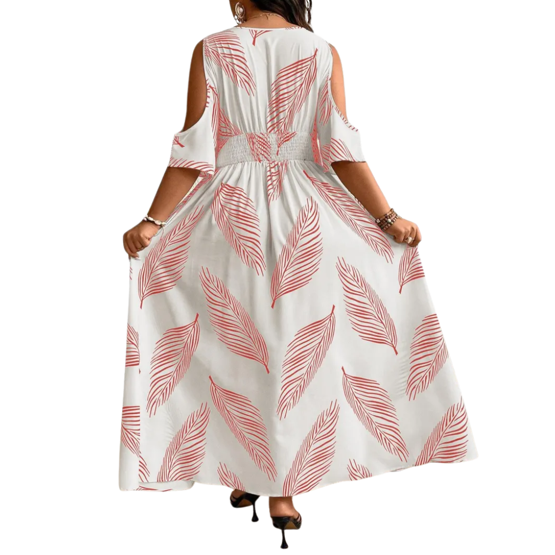 Wena | Boho Print Cold Shoulder Dress
