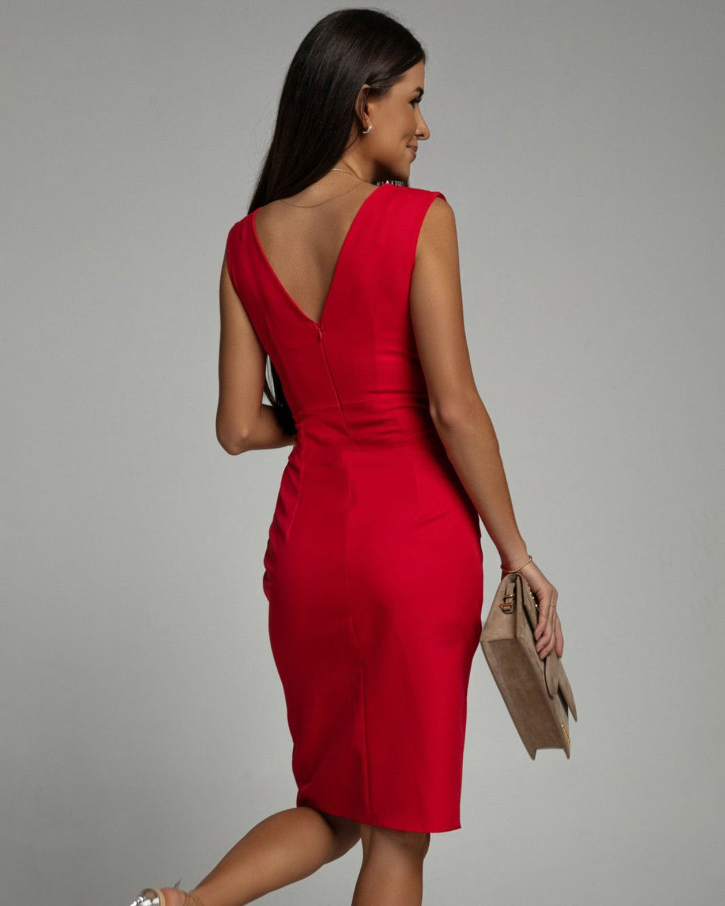 Angelic | Elegant Draped Dress with Sculpting Silhouette