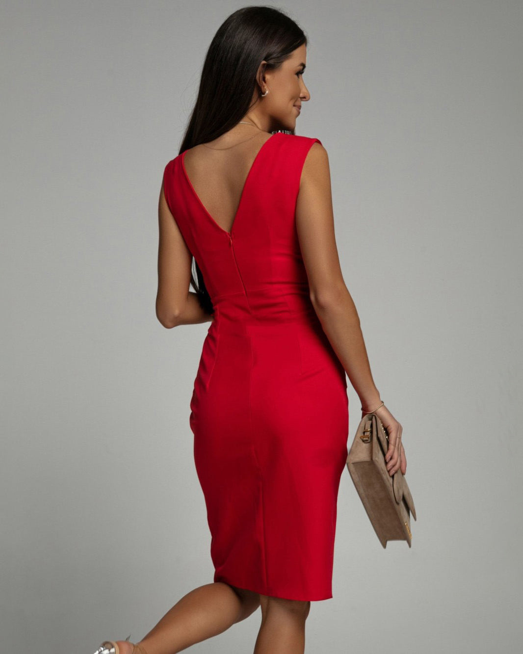 Angelic | Elegant Draped Dress with Sculpting Silhouette