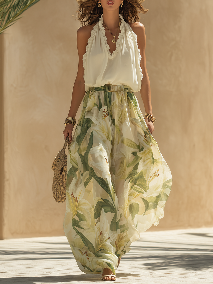 Lise | Elegant Lily Print Fluid Set