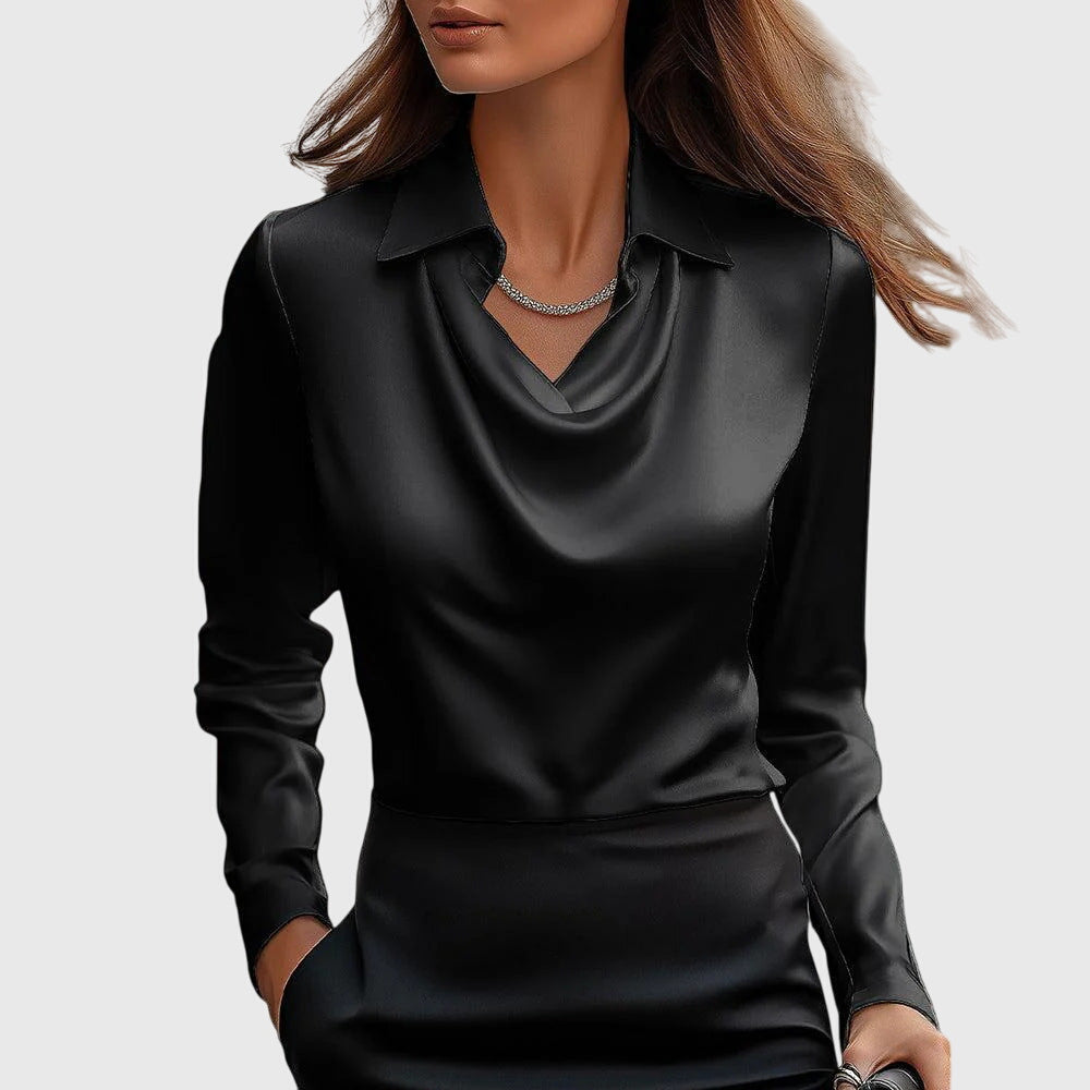Aisha | Shiny Fluid Blouse