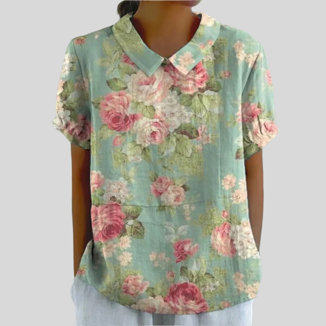Brigitte | Vintage Floral Blouse