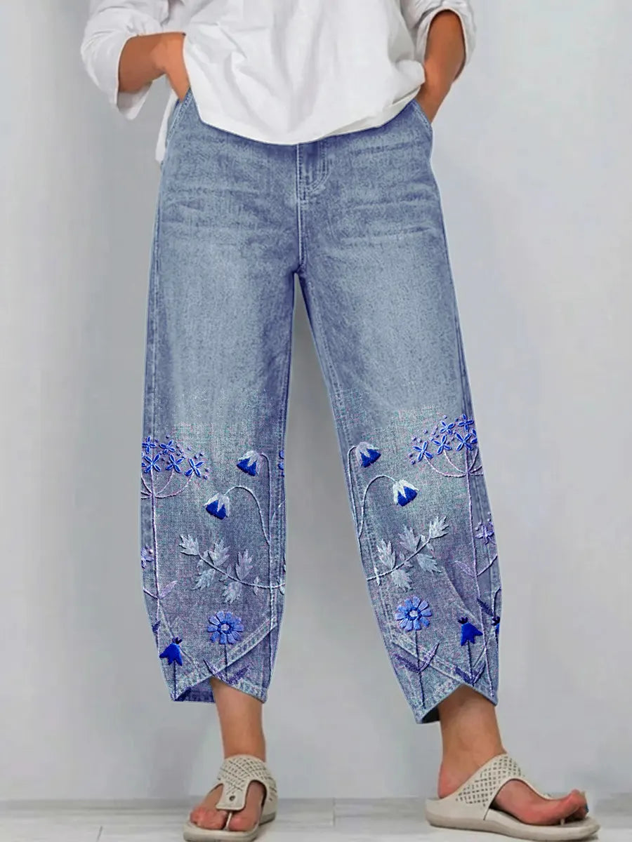 Happie | Casual Embroidered Pants