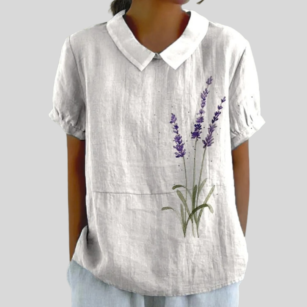Renée | Minimalist Floral Blouse