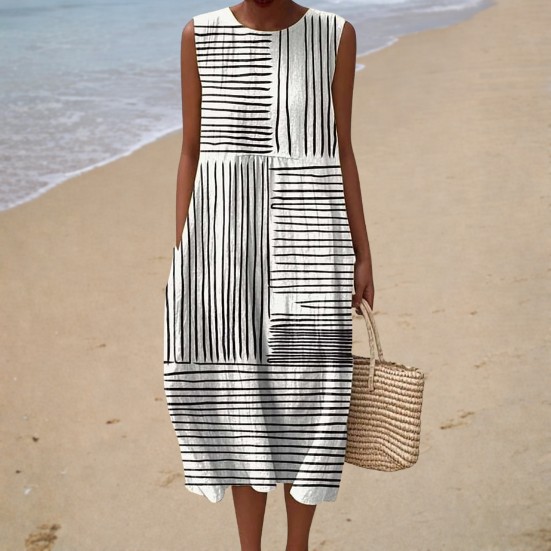 Mathilde | Graphic Midi Dress