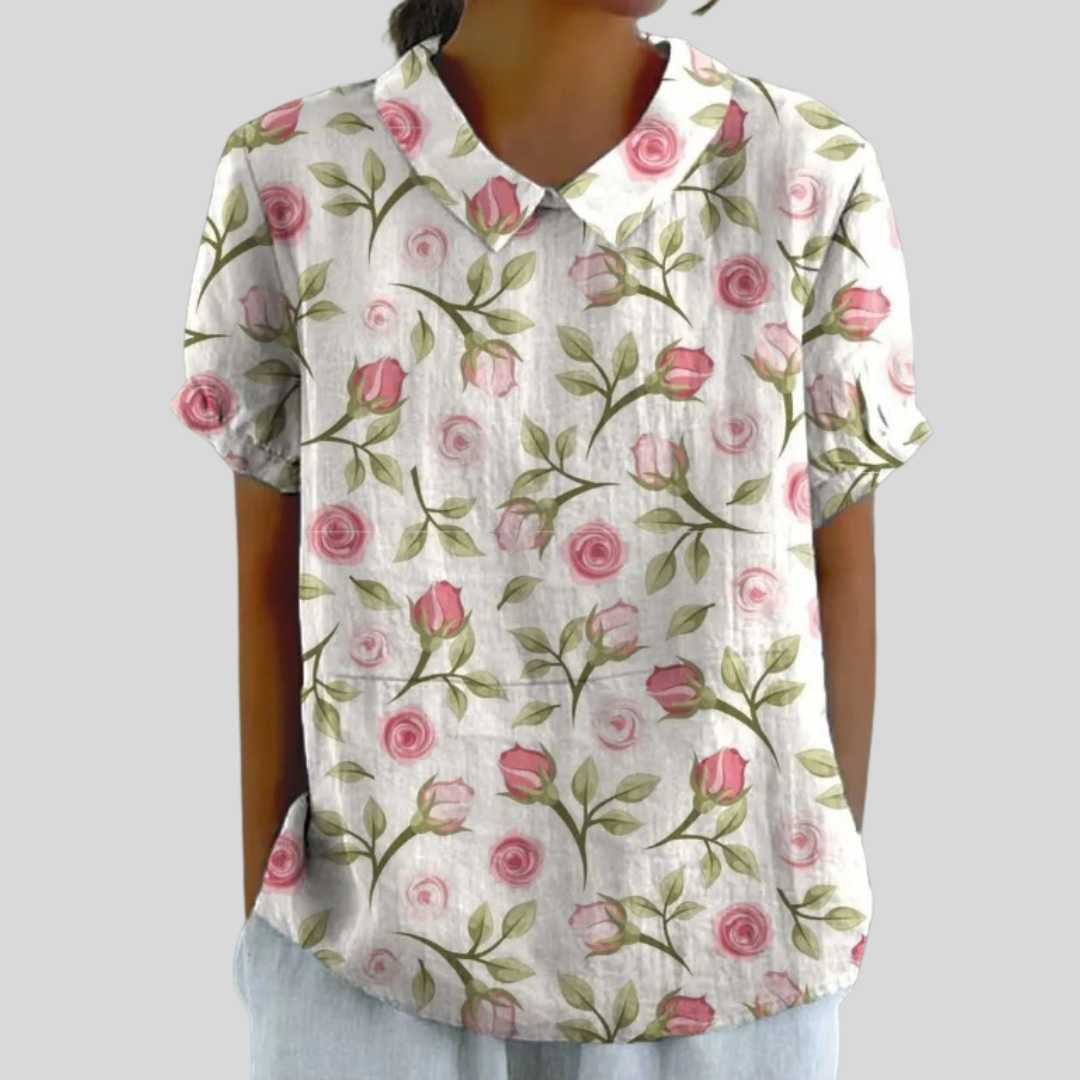 Élodie | Delicate Roses Blouse