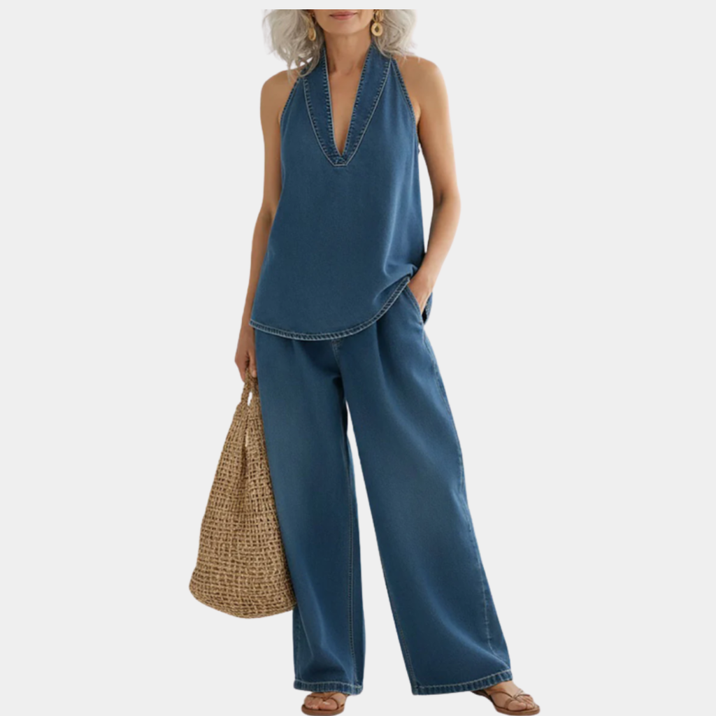 Ivy | Vintage Denim Two-Piece Set