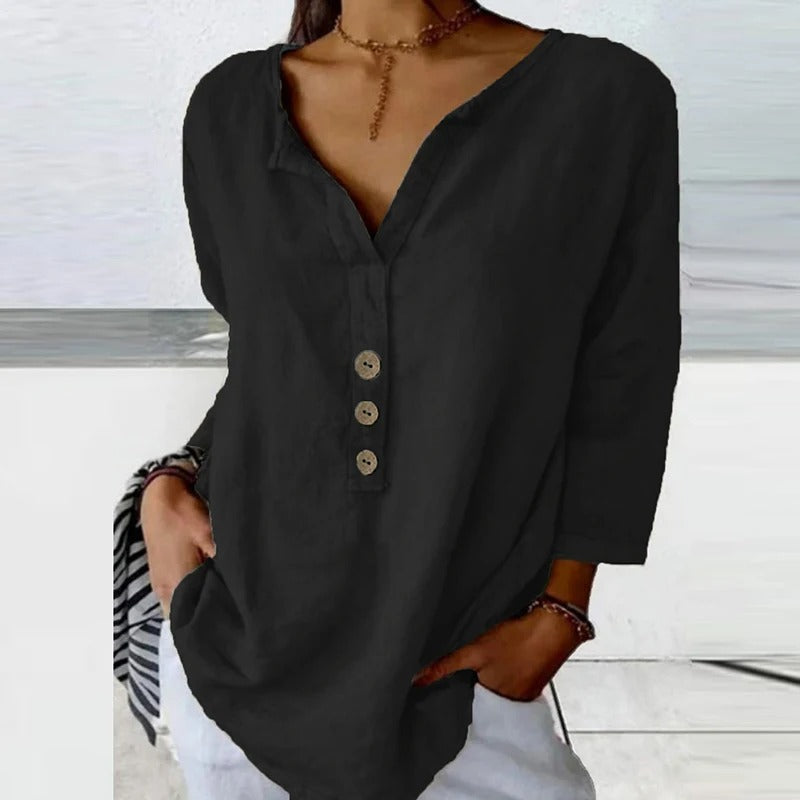 Solénya | Cotton-Linen Blouse