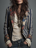 Janice | Bohemian Striped Blazer