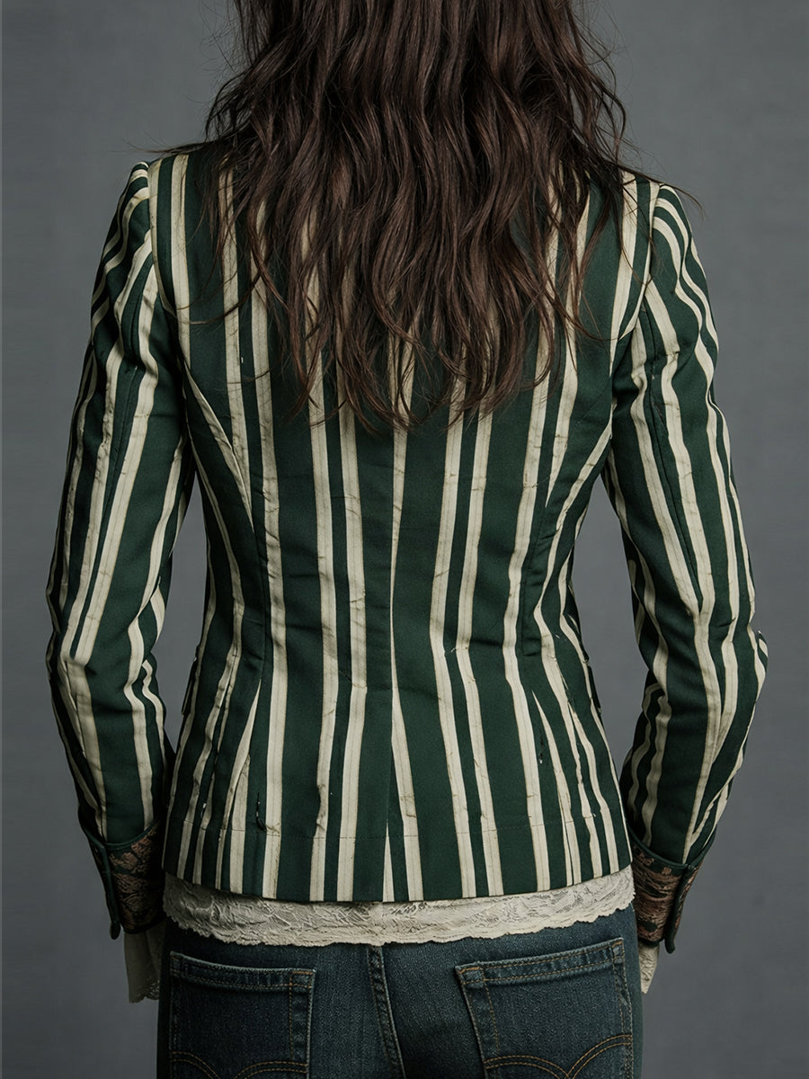 Janice | Bohemian Striped Blazer