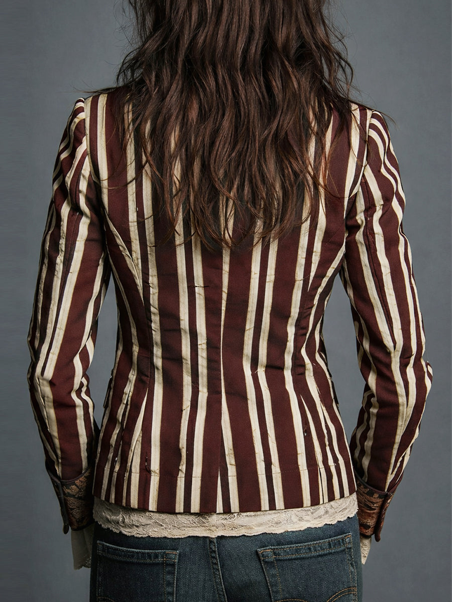 Janice | Bohemian Striped Blazer