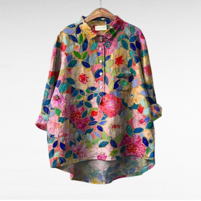 Séraphine | Artistic Floral Blouse