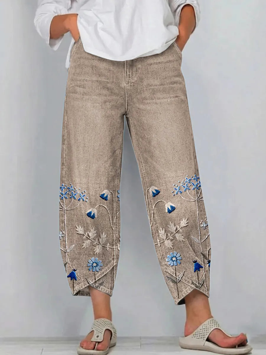 Happie | Casual Embroidered Pants
