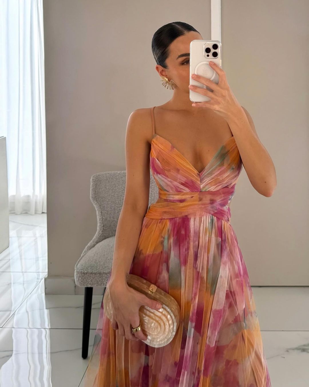 Genevieve | Charming Maxi Dress with Floral Print