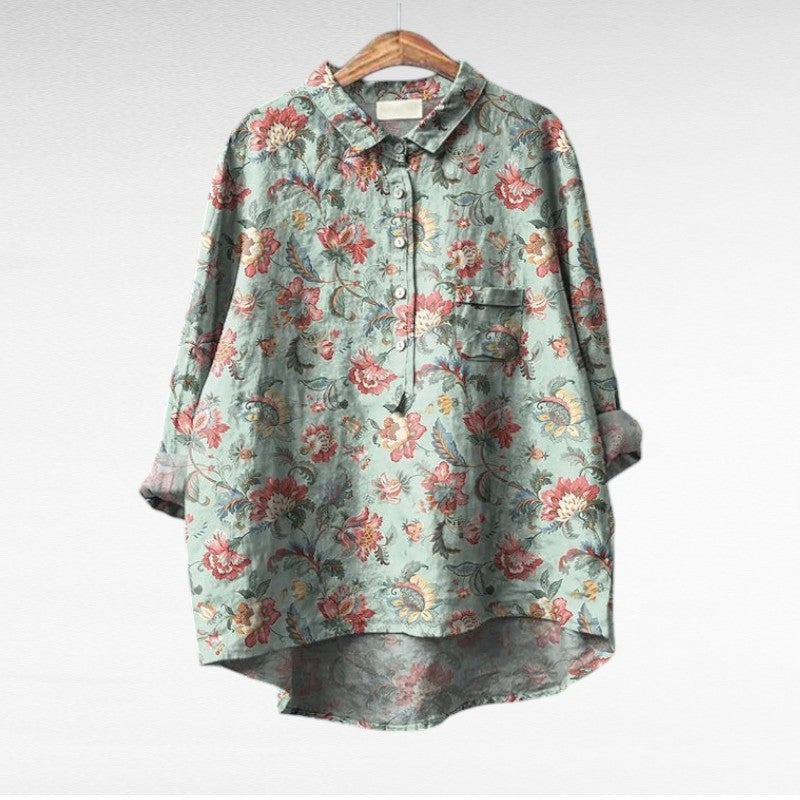 Séraphine | Artistic Floral Blouse
