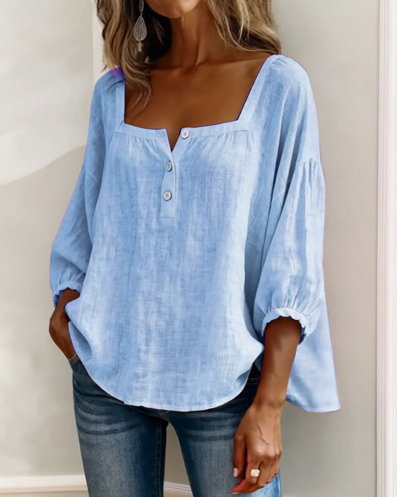 Sherri | Elegant Blouse with Square Neckline