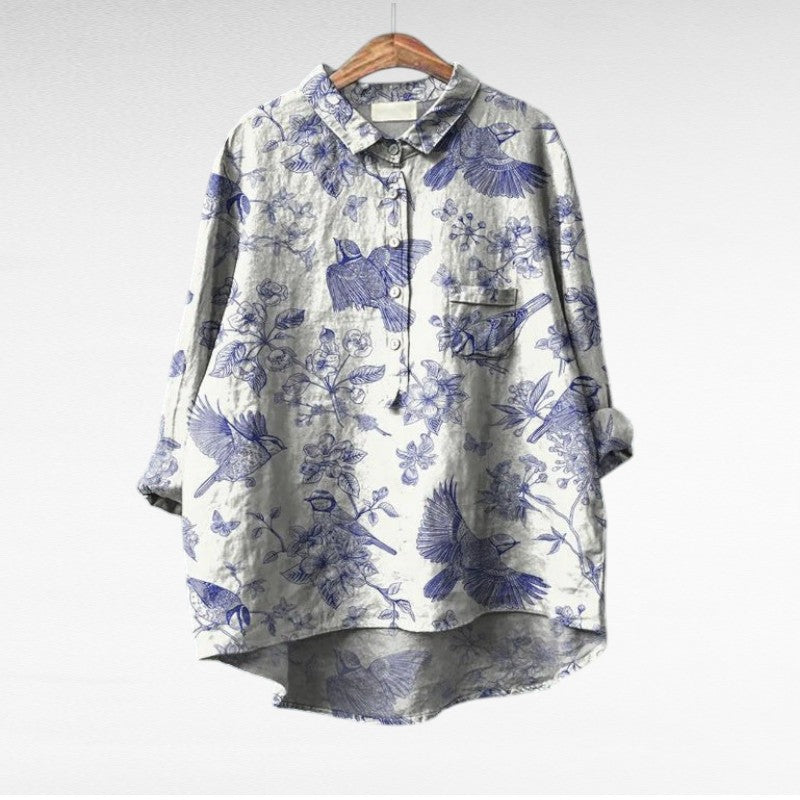 Séraphine | Artistic Floral Blouse