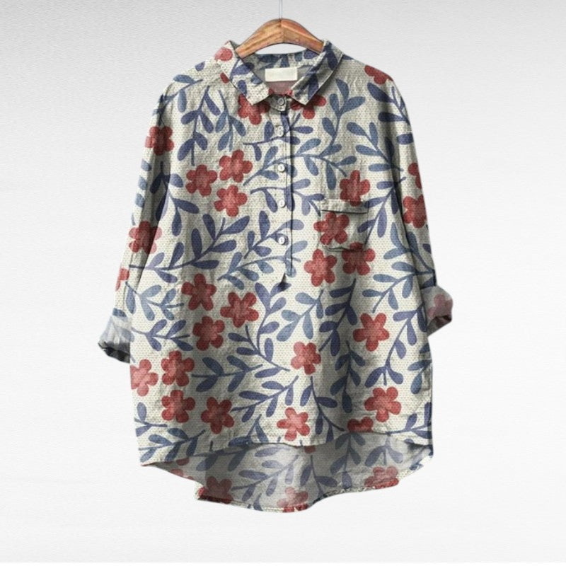 Séraphine | Artistic Floral Blouse