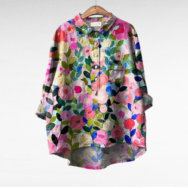 Séraphine | Artistic Floral Blouse