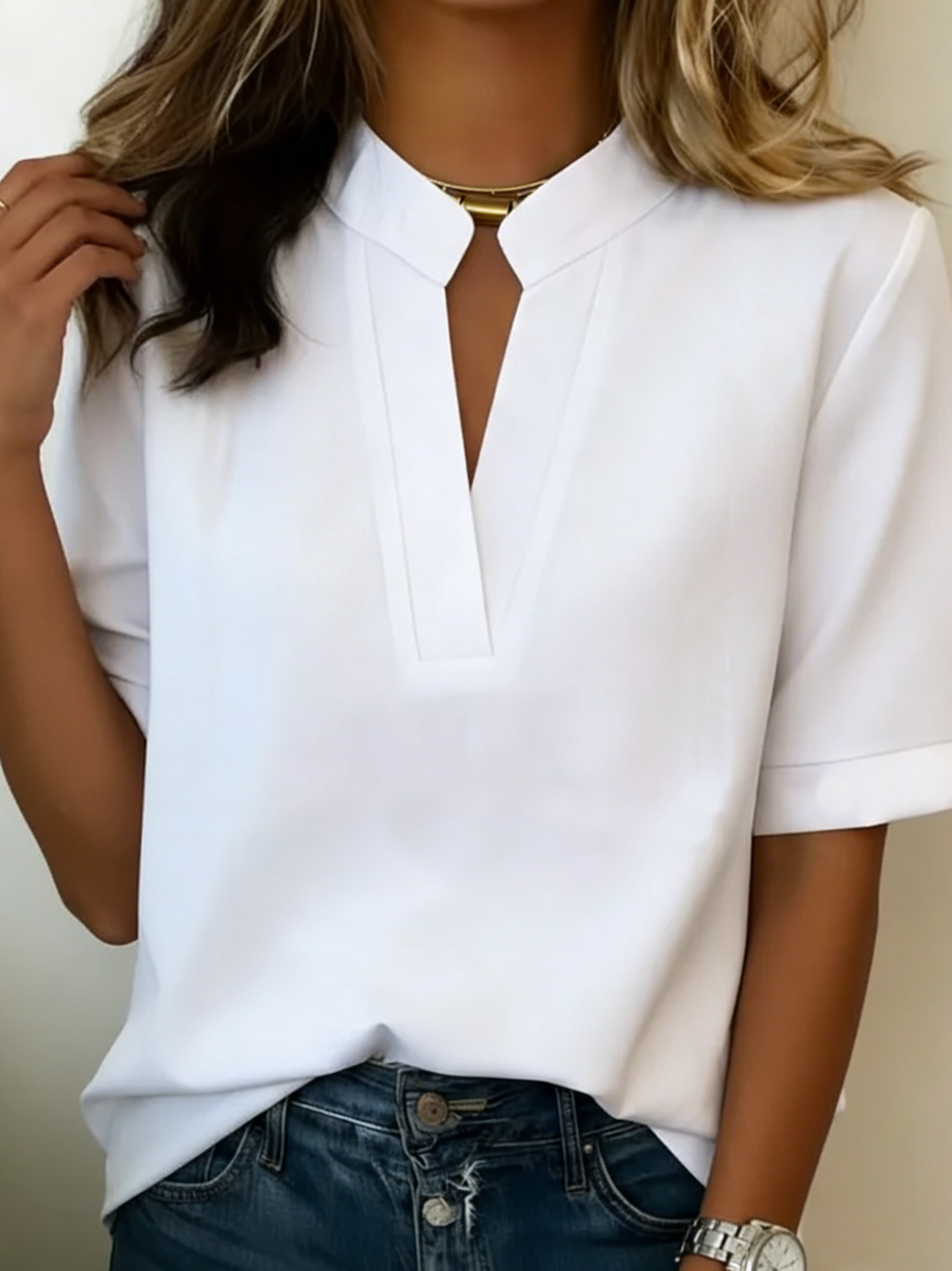 Frances | Elegant Blouse with Refined Collar