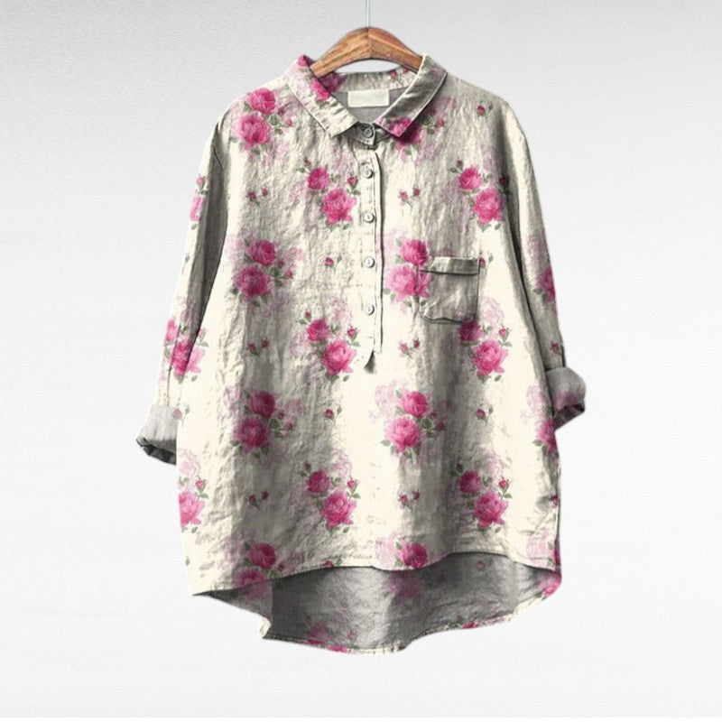 Séraphine | Artistic Floral Blouse