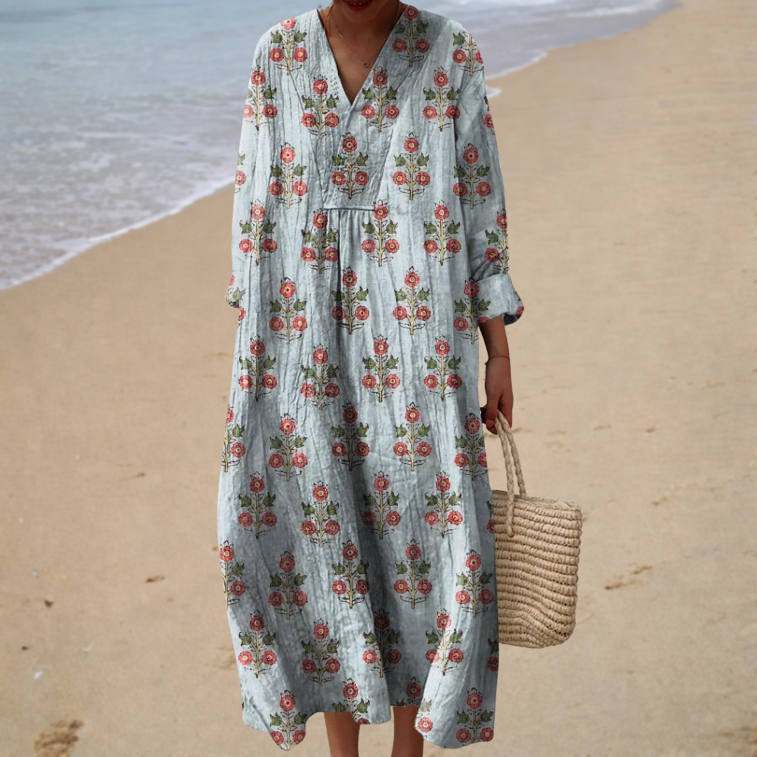 Élodie | Vintage Floral Maxi Dress
