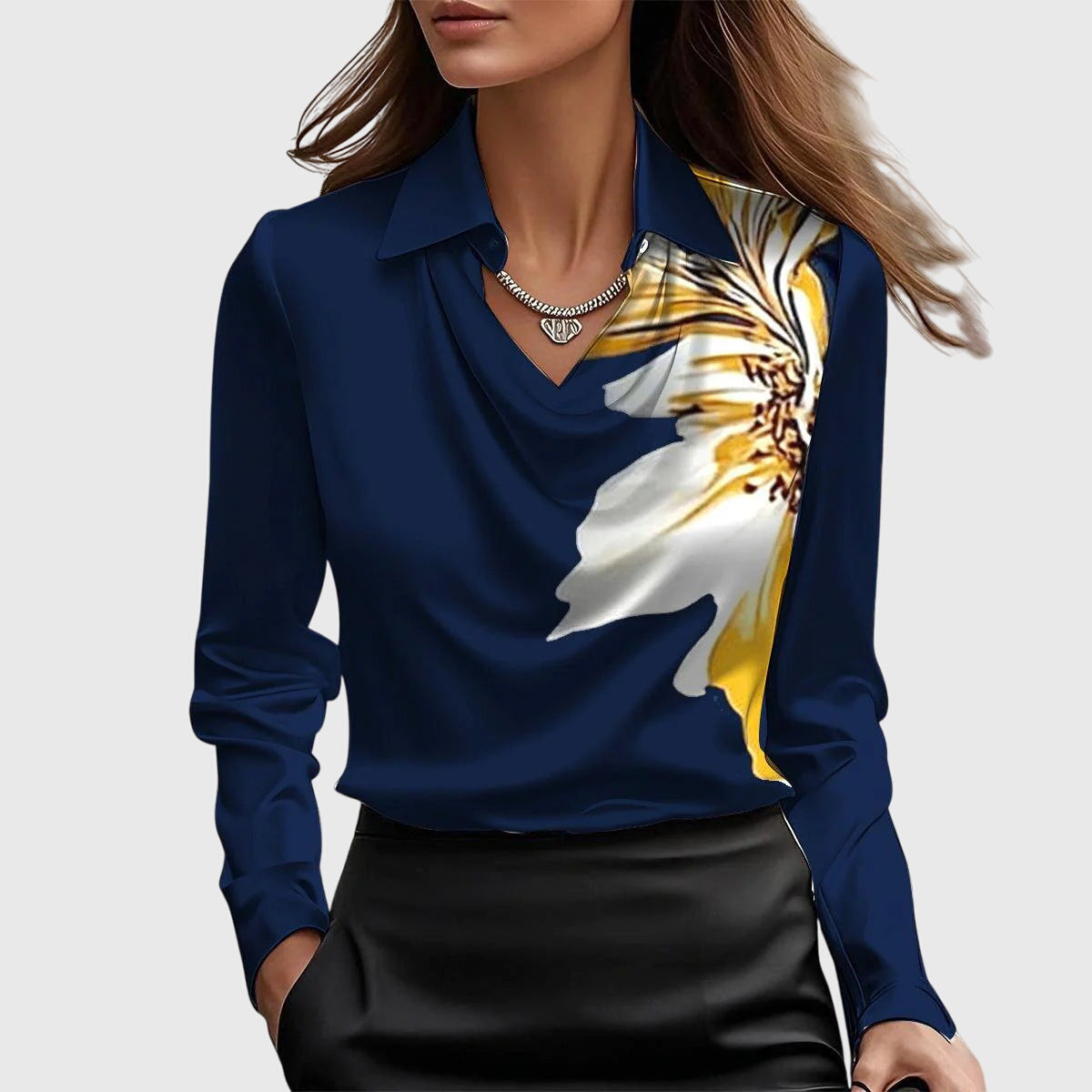 Aisha | Shiny Fluid Blouse
