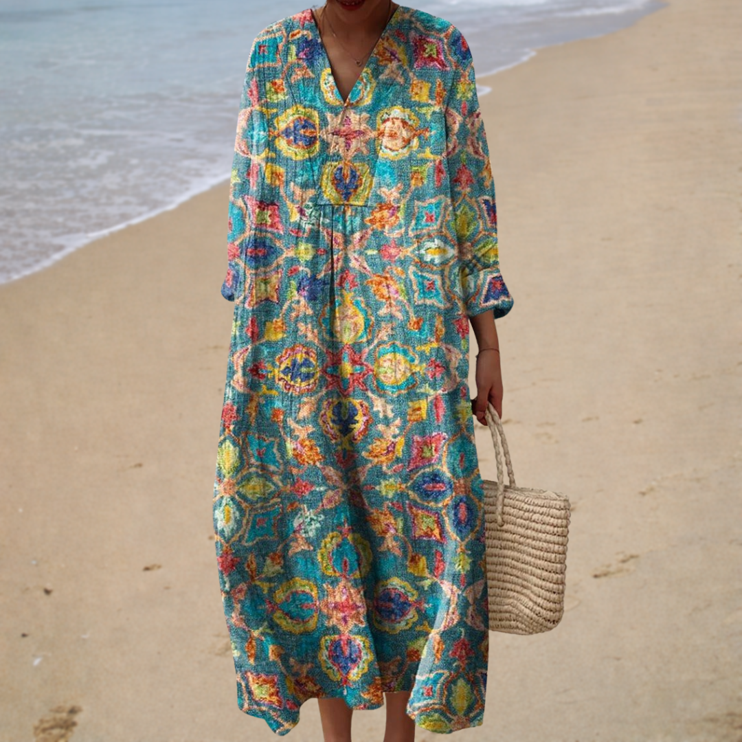 Sophie | Long Dress with Bohemian Patterns