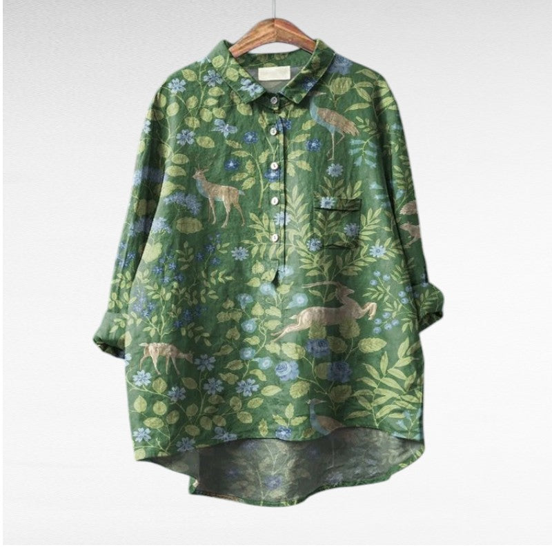 Séraphine | Artistic Floral Blouse