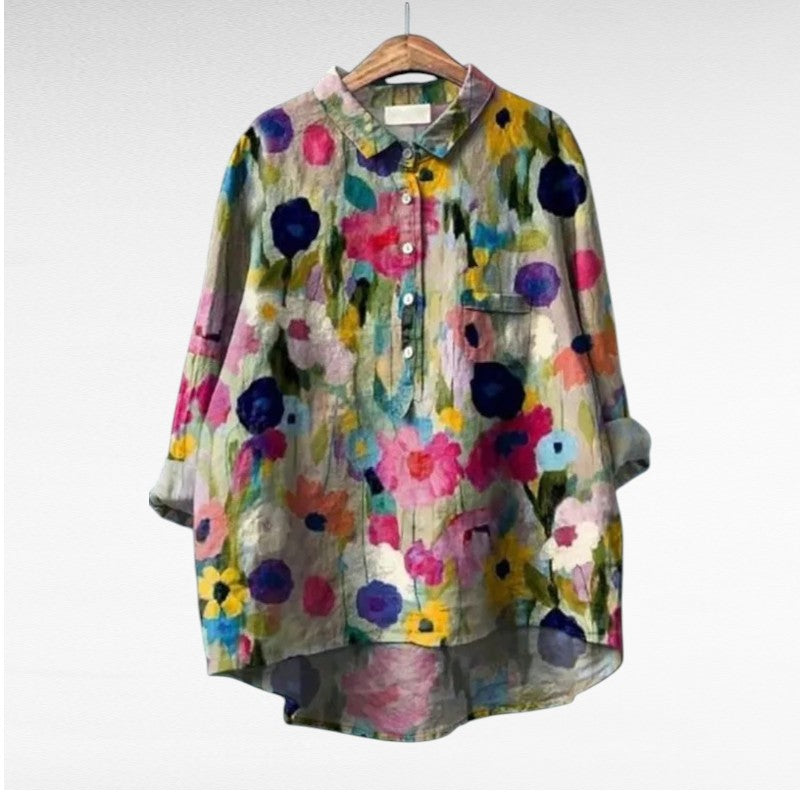 Séraphine | Artistic Floral Blouse