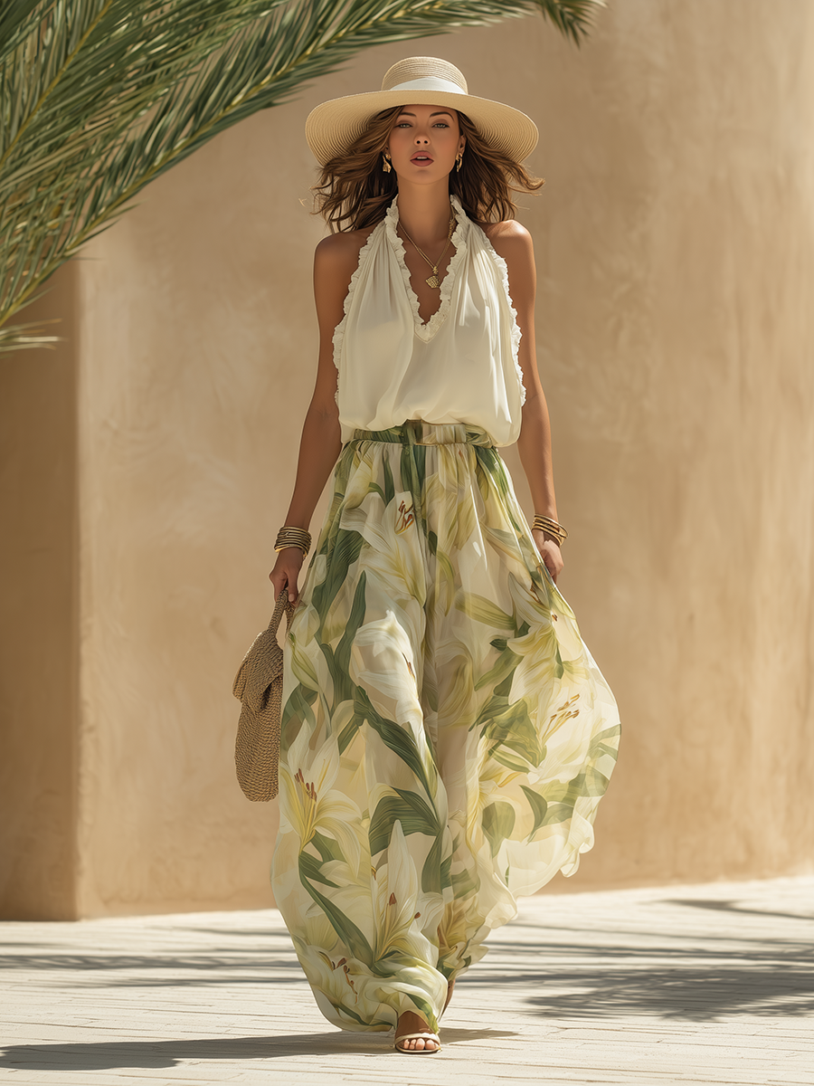 Lise | Elegant Lily Print Fluid Set