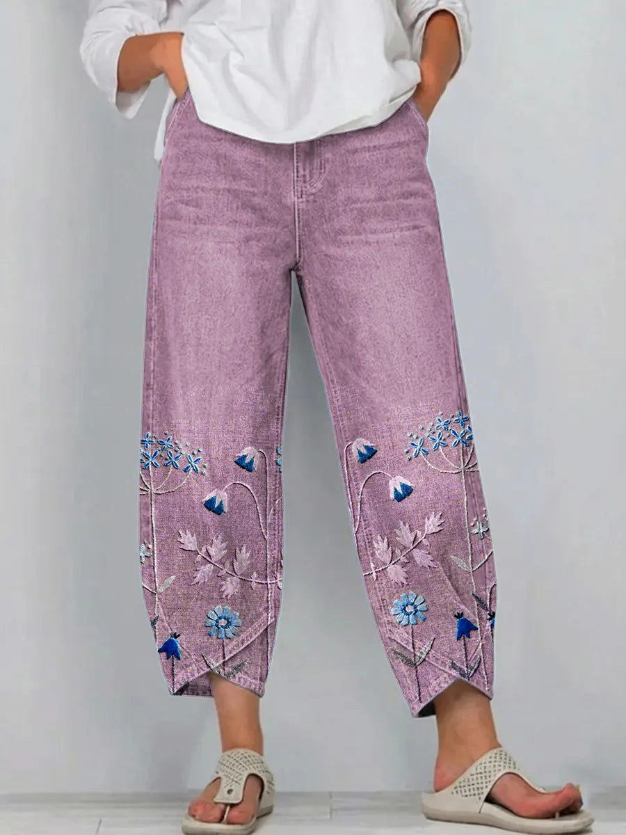 Happie | Casual Embroidered Pants