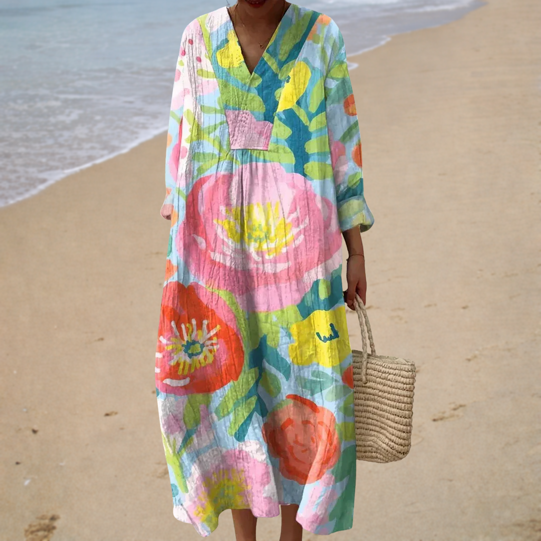 Élise | Bohemian Floral Long Dress
